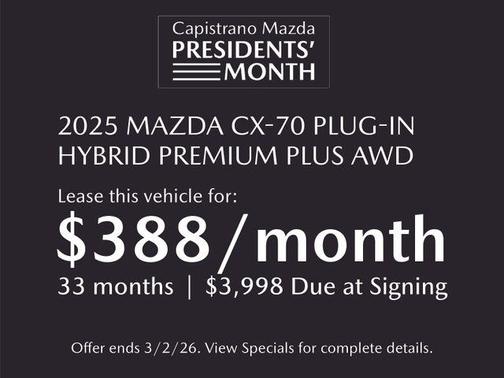 2025 Mazda CX-70 PHEV Premium Plus Package