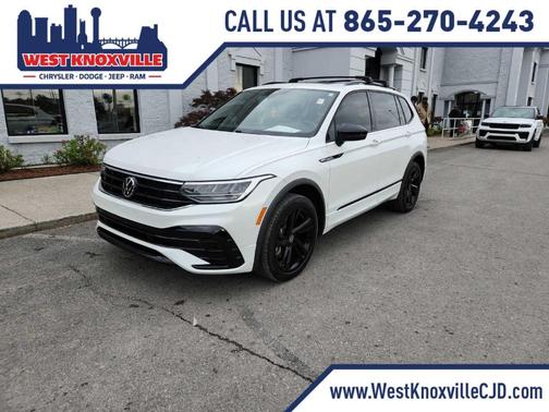 Opal White Pearl Effect 2023 Volkswagen Tiguan 2.0T SE R-Line Black