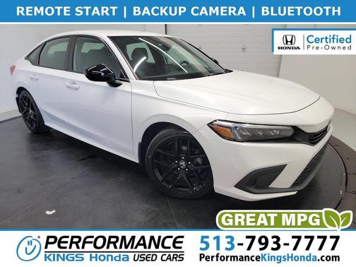 Platinum White Pearl 2023 Honda Civic Sport