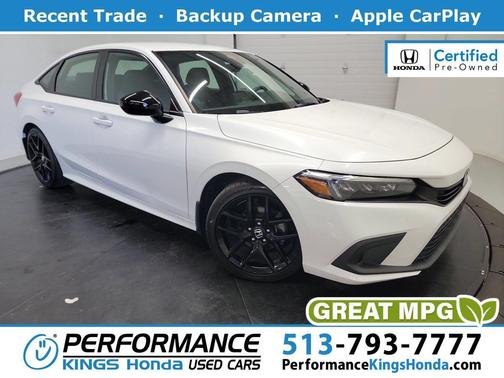 Platinum White Pearl 2023 Honda Civic Sport