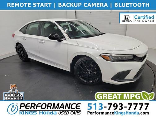 Platinum White Pearl 2023 Honda Civic Sport