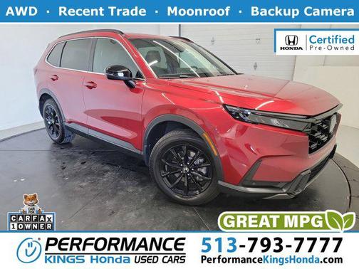 Radiant Red Metallic 2025 Honda CR-V Hybrid Sport AWD