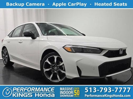 Platinum White Pearl 2026 Honda Civic Hybrid Sport Touring
