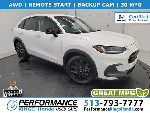 Platinum White Pearl 2025 Honda HR-V AWD Sport