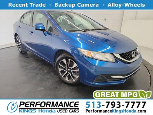 Dyno Blue Pearl 2013 Honda Civic EX