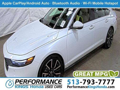 Platinum White Pearl 2023 Honda Accord Hybrid Touring