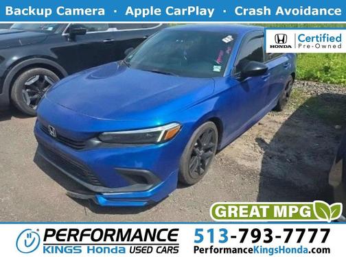 Aegean Blue Metallic 2022 Honda Civic Sport