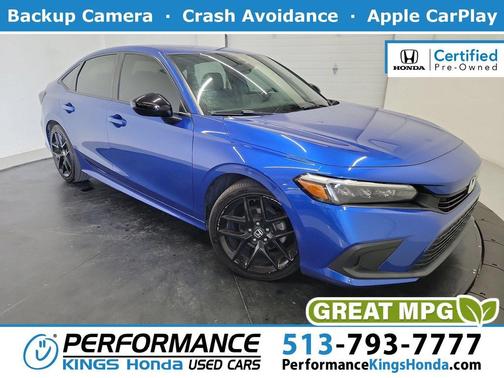 Aegean Blue Metallic 2022 Honda Civic Sport