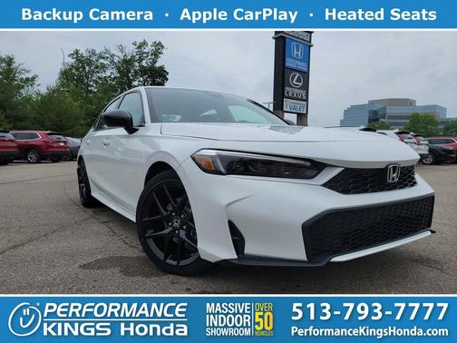 Platinum White Pearl 2026 Honda Civic Hybrid Sport