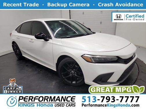 Platinum White Pearl 2022 Honda Civic Sport