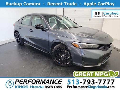 Meteorite Gray Metallic 2025 Honda Civic Hybrid Sport
