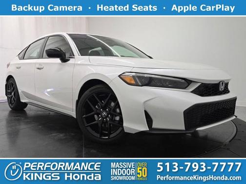 Platinum White Pearl 2026 Honda Civic Hybrid Sport