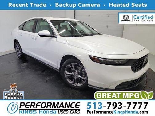 Platinum White 2023 Honda Accord EX