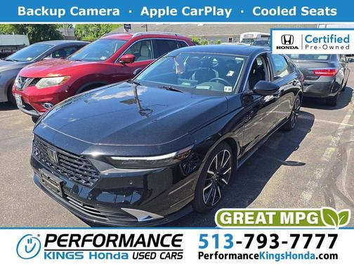Crystal Black Pearl 2023 Honda Accord Hybrid Touring