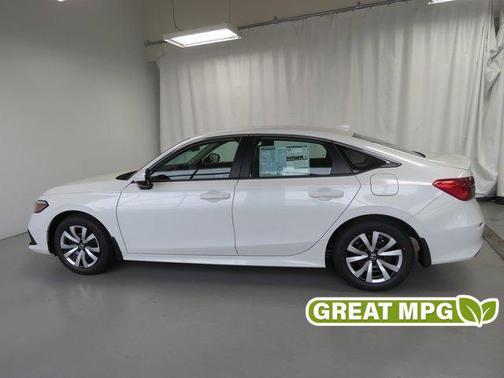 Platinum White Pearl 2023 Honda Civic LX