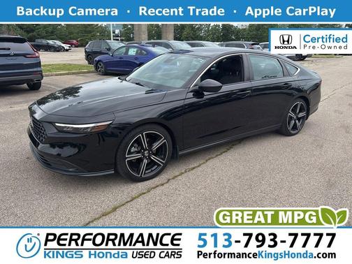 Crystal Black Pearl 2023 Honda Accord Hybrid Sport
