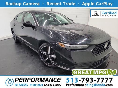 Crystal Black Pearl 2023 Honda Accord Hybrid Sport