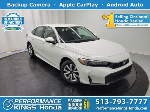 Platinum White Pearl 2025 Honda Civic LX