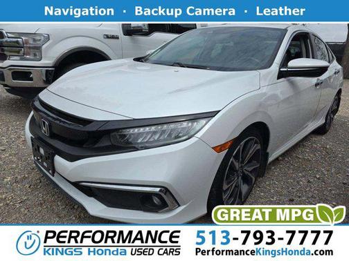 Platinum White Pearl 2019 Honda Civic Touring