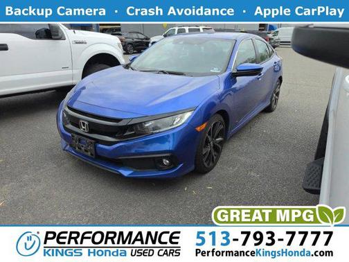 Aegean Blue Metallic 2019 Honda Civic Sport