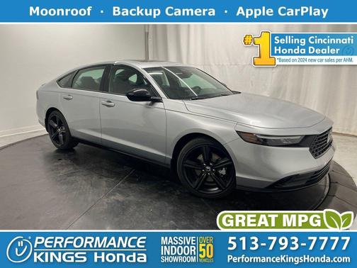 Solar Silver Metallic 2025 Honda Accord Hybrid Sport-L