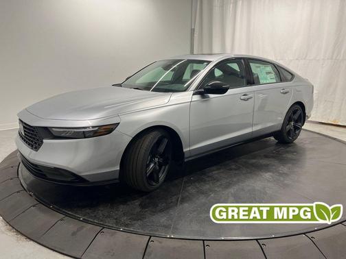 Solar Silver Metallic 2025 Honda Accord Hybrid Sport-L