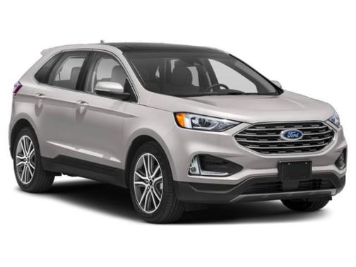 White Platinum Clearcoat Metallic 2019 Ford Edge Titanium