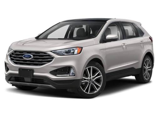 White Platinum Clearcoat Metallic 2019 Ford Edge Titanium