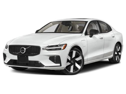 Crystal White Metallic 2023 Volvo S60 Recharge Plug-In Hybrid T8 Core Dark Theme