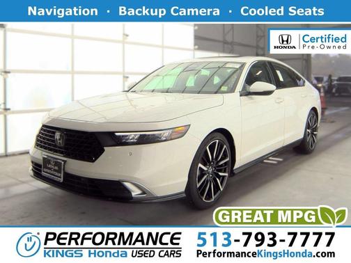 Platinum White Pearl 2025 Honda Accord Hybrid Touring