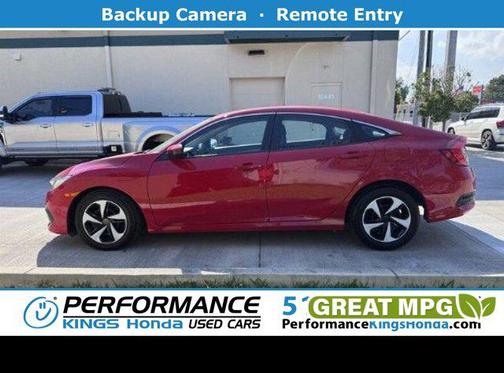 Red 2017 Honda Civic LX