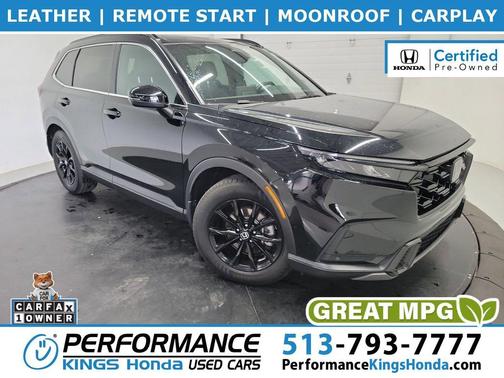 Crystal Black Pearl 2024 Honda CR-V Hybrid Sport FWD