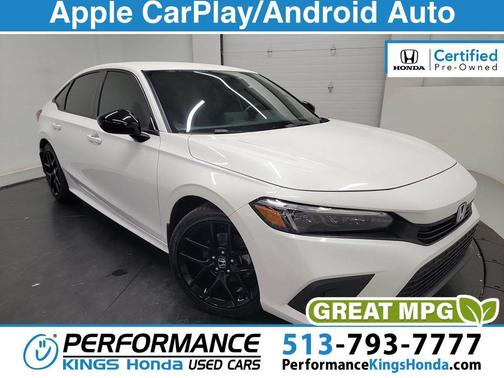 Platinum White 2024 Honda Civic Sport