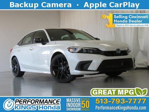 Platinum White 2024 Honda Civic Sport