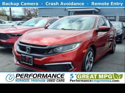 Red 2019 Honda Civic LX