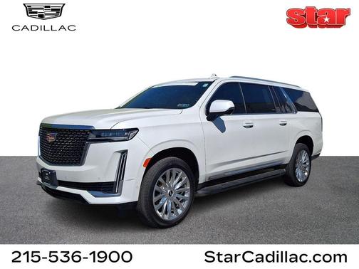 Crystal White Tri-Coat 2024 Cadillac Escalade ESV Premium Luxury
