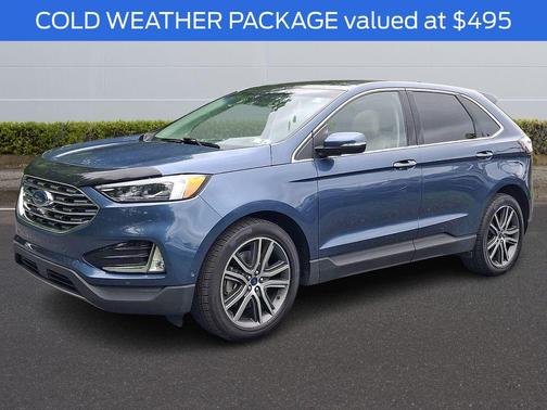 Blue Metallic 2019 Ford Edge Titanium