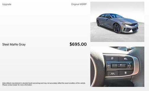 Steel Matte Gray 2026 Kia K5 GT-Line FWD