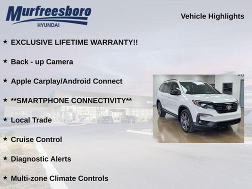 Platinum White Pearl 2022 Honda Pilot AWD Sport