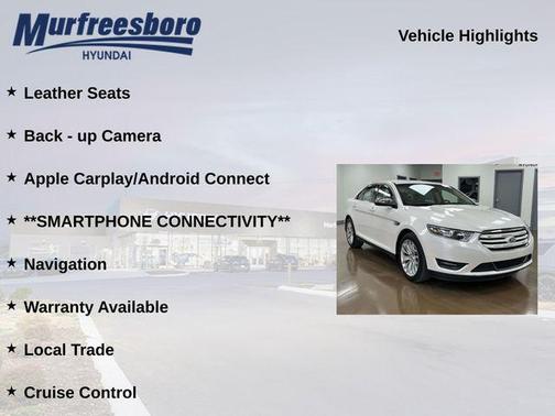 White Platinum Clearcoat Metallic 2018 Ford Taurus Limited