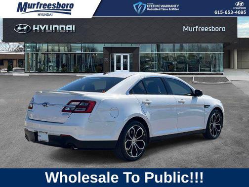 White Platinum Metallic Tri-Coat 2015 Ford Taurus SHO