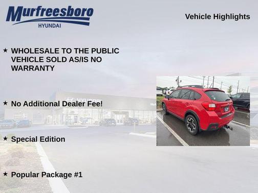 Pure Red 2016 Subaru Crosstrek 2.0i Premium