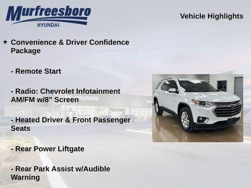 Summit White 2019 Chevrolet Traverse LT Cloth