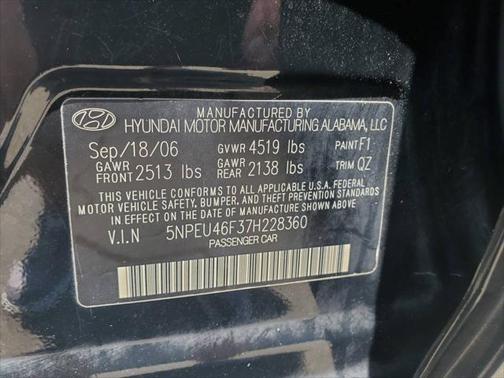 2007 Hyundai SONATA SE