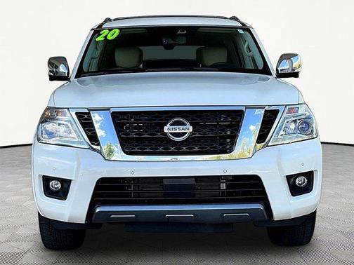 White 2020 Nissan Armada Platinum