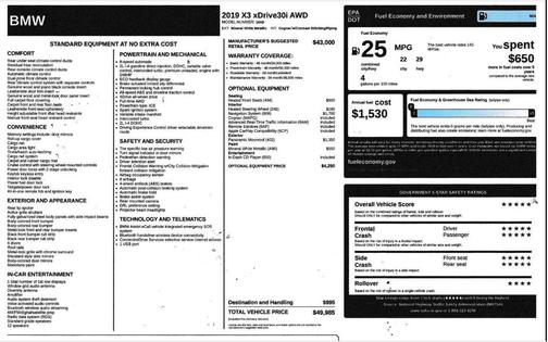 2019 BMW X3 xDrive30i