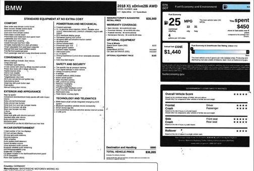 2018 BMW X1 xDrive28i