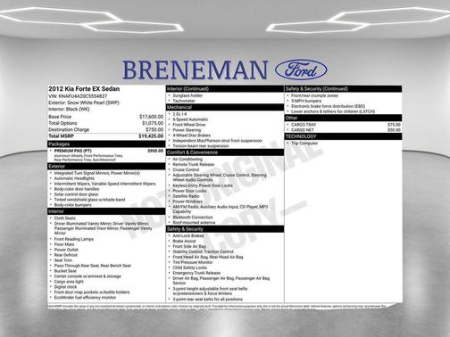 Snow White Pearl 2012 Kia Forte EX