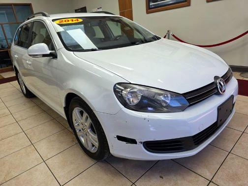 Pure White 2014 Volkswagen Jetta SportWagen TDI