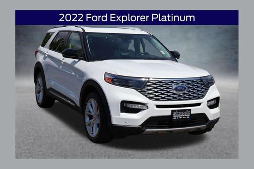 White Metallic 2022 Ford Explorer Platinum